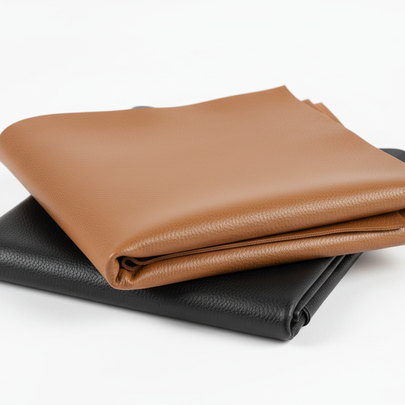 place them on top of one another folded like it would be in an artisan's store. then create another option showing a british female artisan making something out of the 2 fabrics